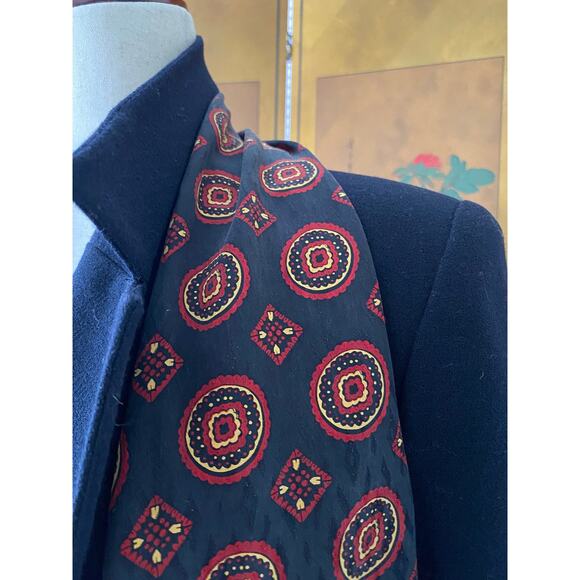 Vintage Ralph Lauren silk scarf with tassels, made in Japan - Picture 3 of 5